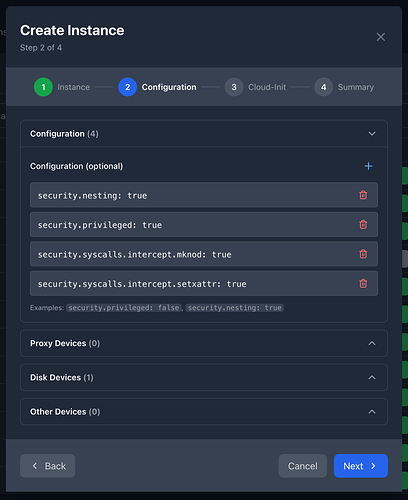 ssh2incus-step2-config
