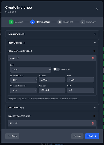 ssh2incus-step2-proxy