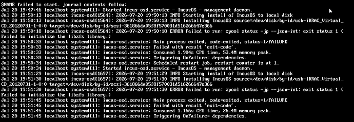 zpoolError